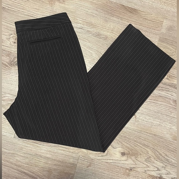 Style & CO. Black with white and gray Pin Strip Dress Pants. Size 14P. - Picture 2 of 7